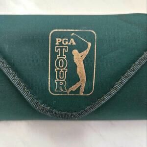 PGA tour green glasses sunglass case with hook and loop‎ closure with soft case